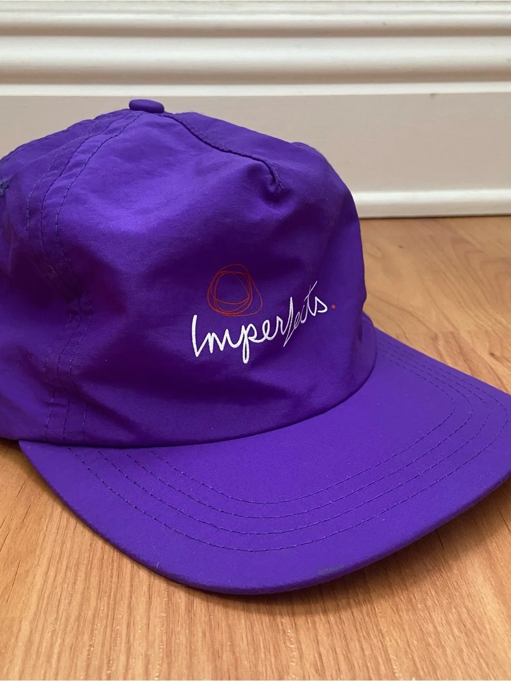 Imperfects Logo Surfer Costal Baseball Purple Men’s Strap Back Hat